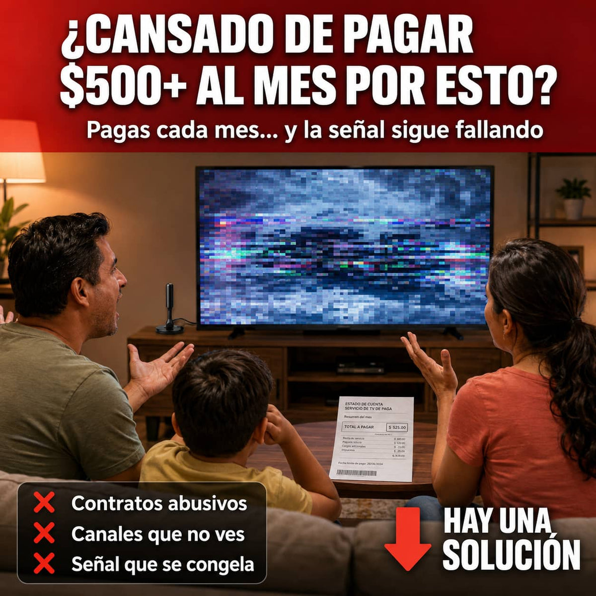 Antena Digital HD con Booster | Todos los Canales Gratis Sin Mensualidad