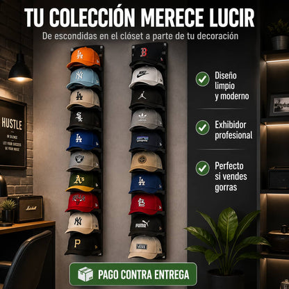 Organizador de Gorras para Pared | Todas Tus Gorras Ordenadas Sin Perder Espacio