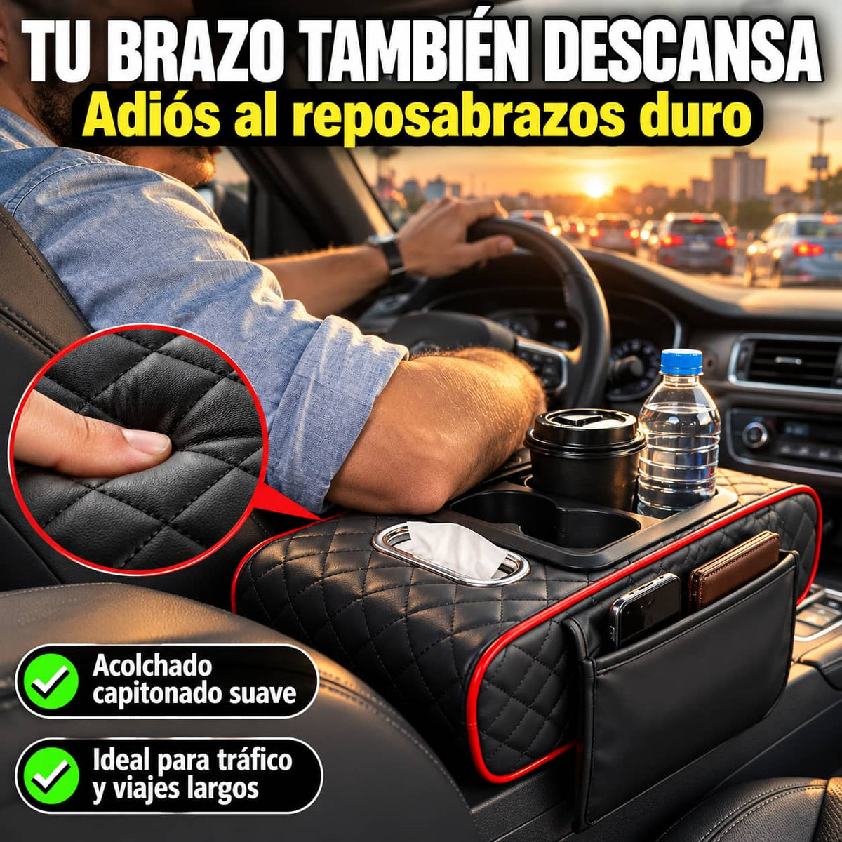 Organizador Para Reposabrazos De Auto | Todo En Orden Y A La Mano