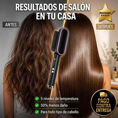 Cepillo Alisador SilkBrush Pro™ | Liso Perfecto en Una Sola Pasada