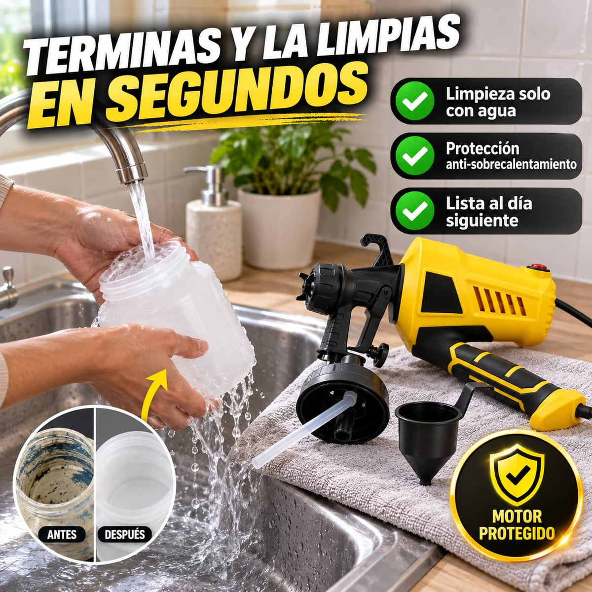 Pistola de Pintura Eléctrica | Acabado Profesional Sin Esfuerzo