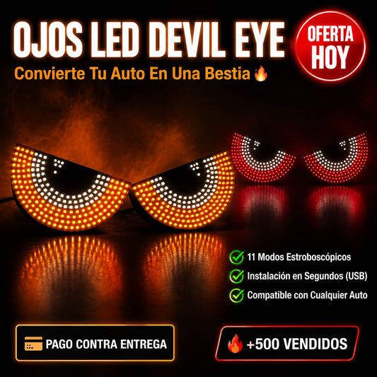 Ojos LED Devil para Auto | Estilo Agresivo con Un Solo Clic