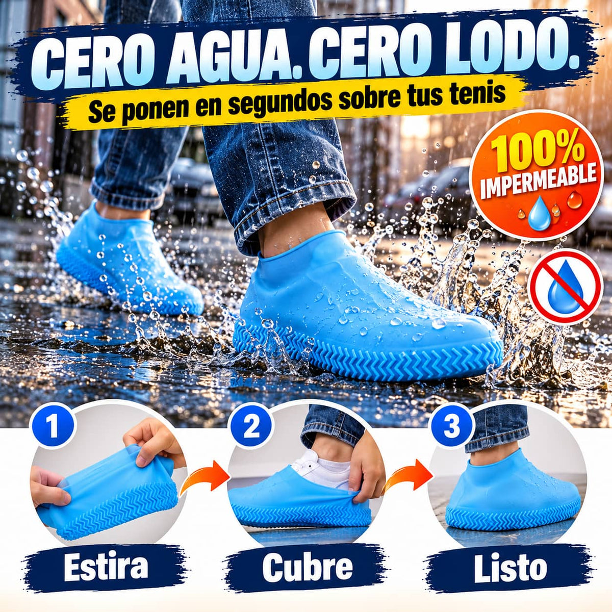 Fundas Impermeables DryStep™ | Tus Tenis Secos Aunque Llueva