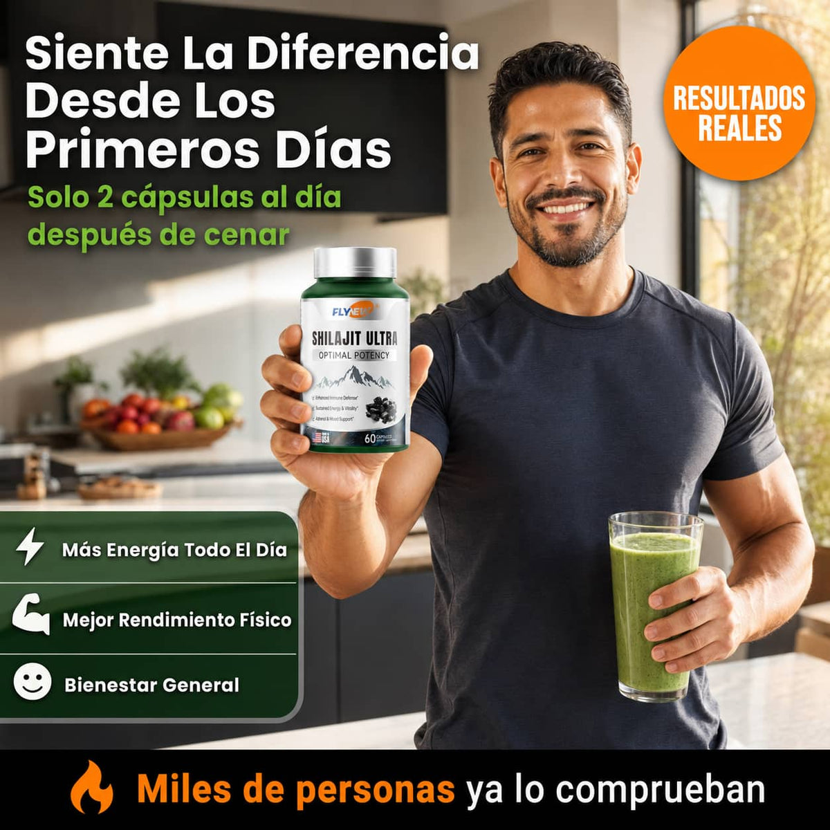 Shilajit Ultra Flynew | Energía y Vitalidad Natural Desde el Primer Día