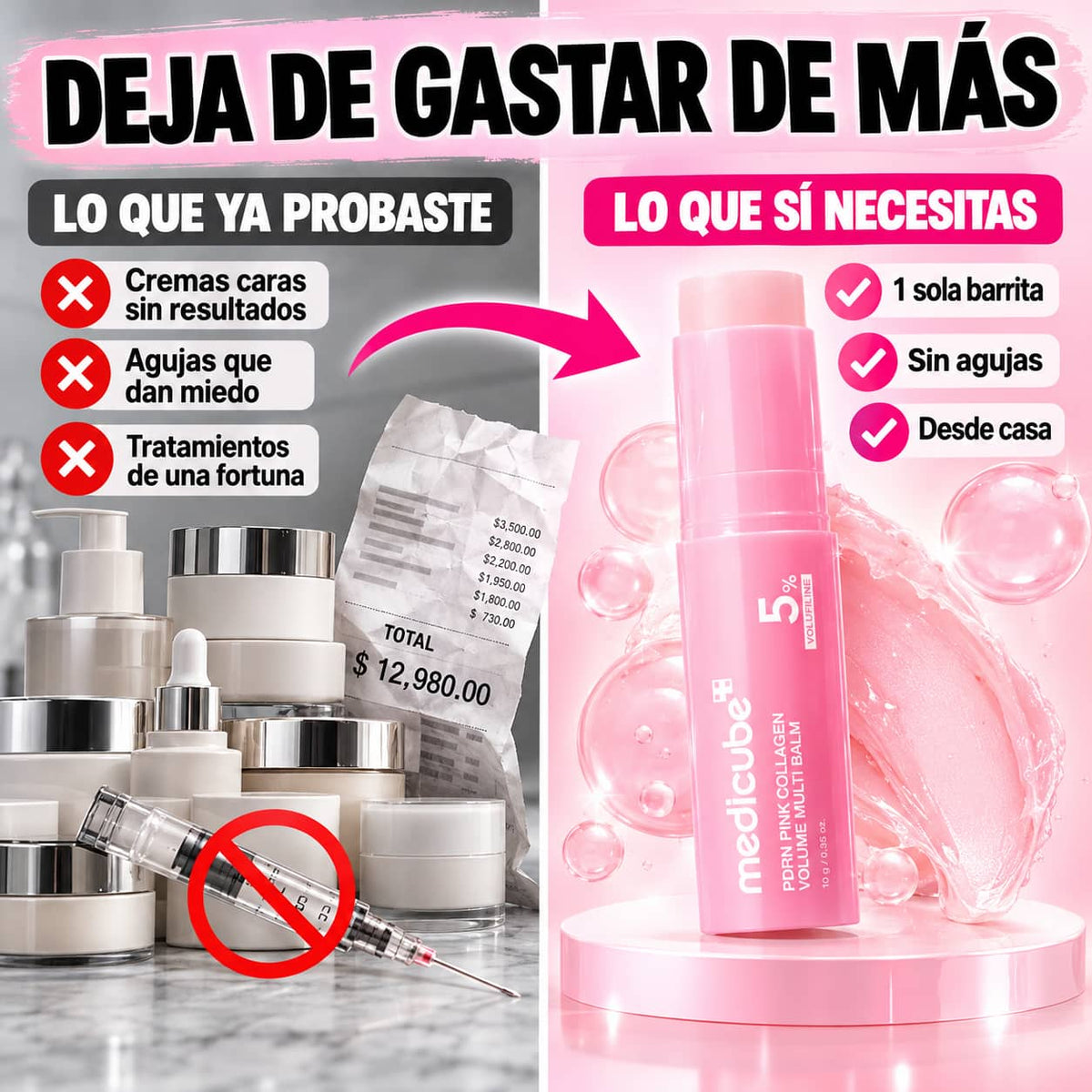 Bálsamo de Colágeno Rosa Medicube | Piel Más Firme y Luminosa al Instante